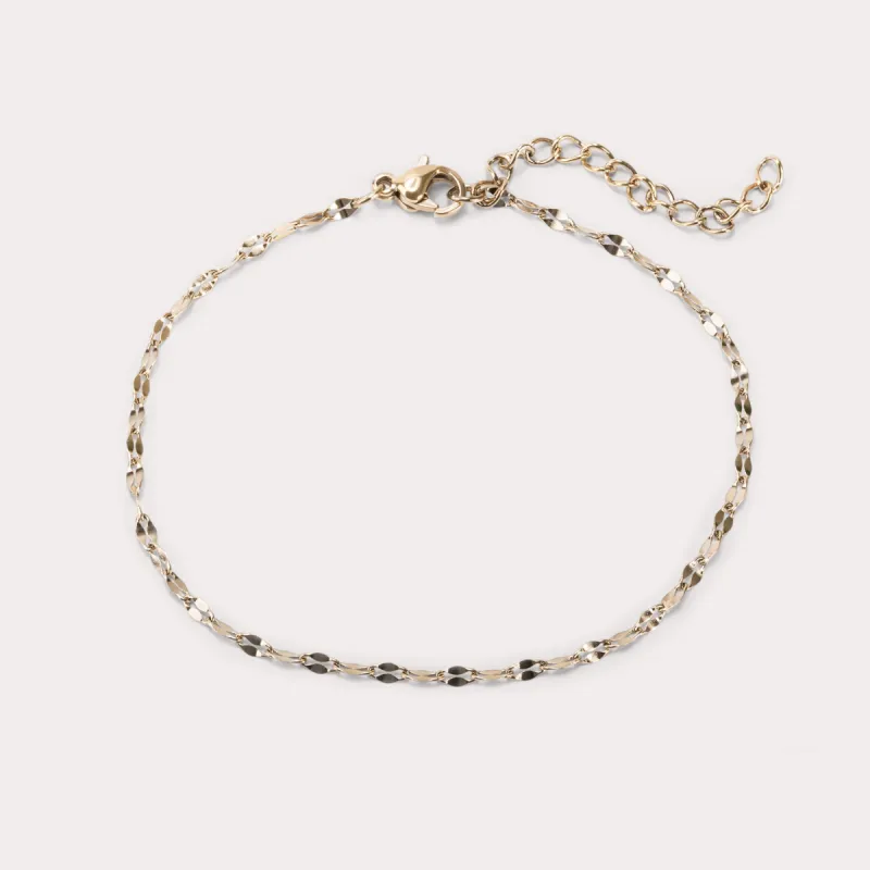 Stainless Diamond Cut Bracelet by Mia Bijoux - Gold sold by Birdy Grey