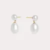Reina Pearl Pendant Earring by Mia Bijoux -  Gold sold by Birdy Grey
