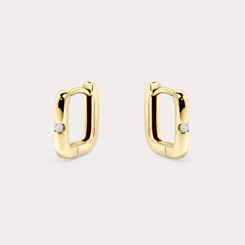 Focus Huggie Earrings by Mia Bijoux - Gold sold by Birdy Grey