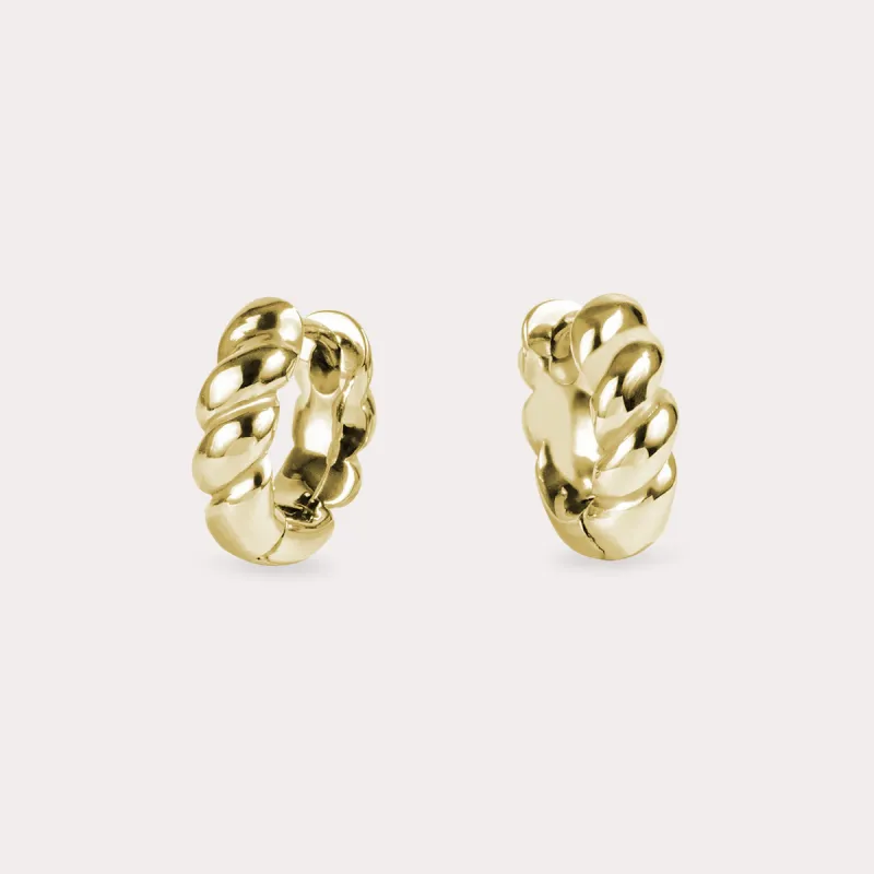 Croissant Huggie Earrings by Mia Bijoux - Gold sold by Birdy Grey