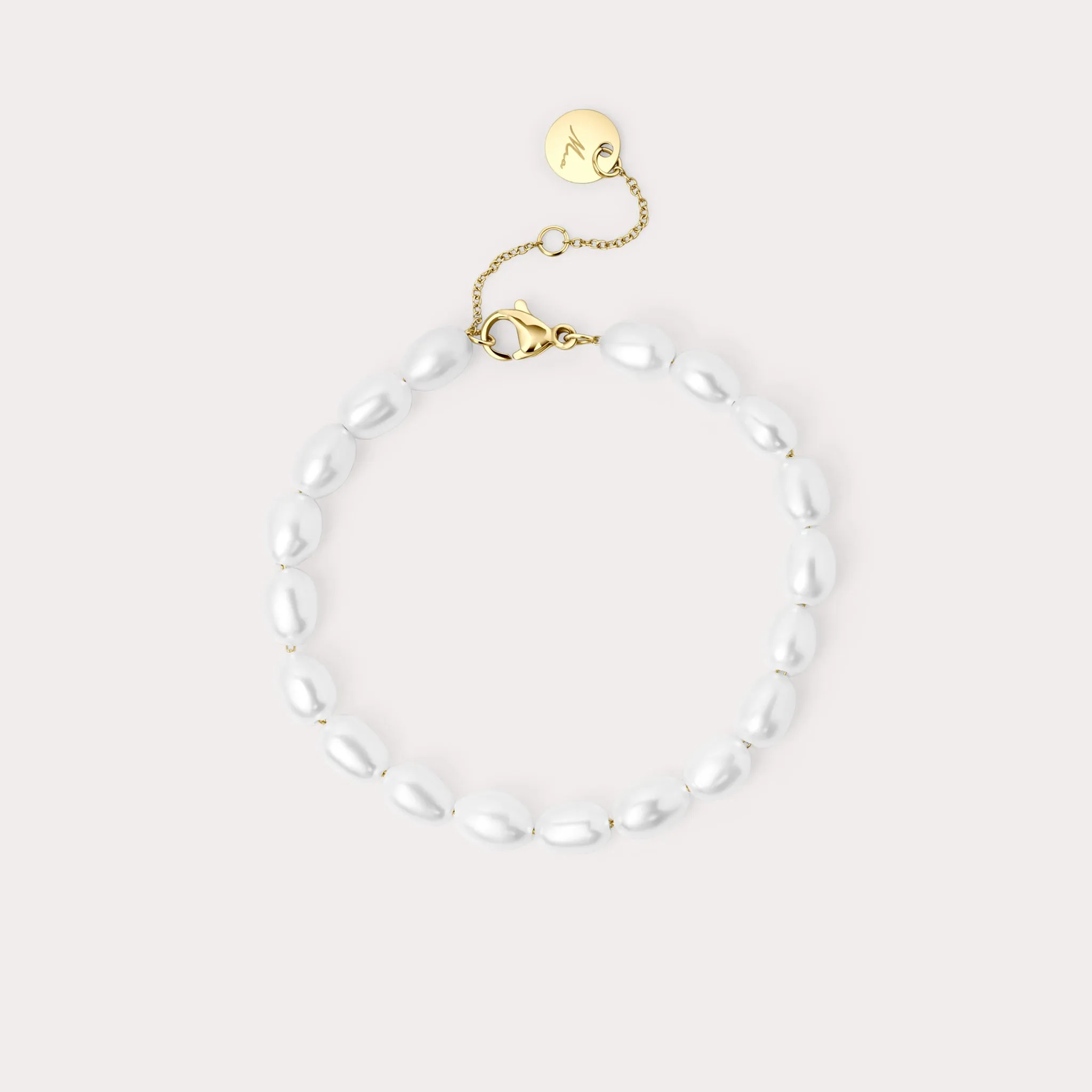 Crystal Pearl Bracelet by Mia Bijoux - Gold sold by Birdy Grey
