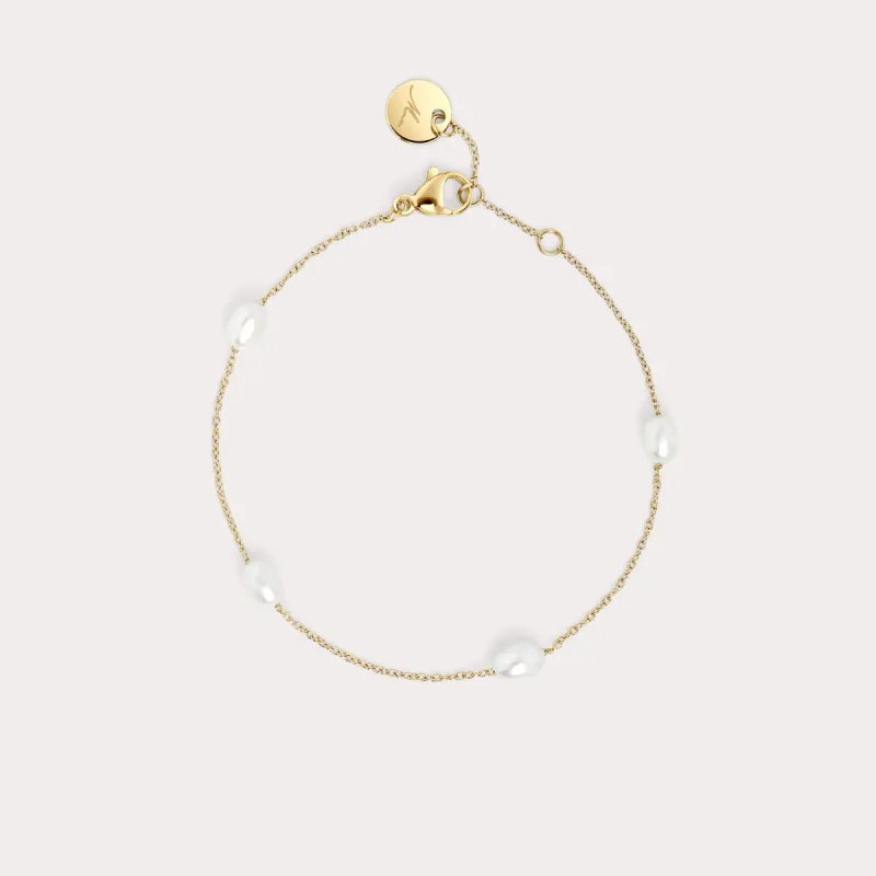 Opal Pearl Bracelet by Mia Bijoux - Gold sold by Birdy Grey