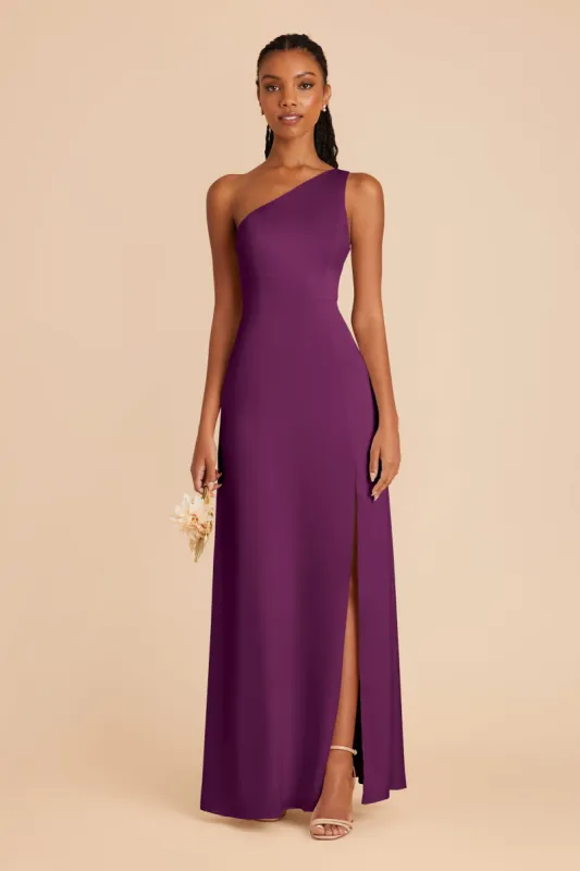 Kira Matte Satin Dress - Fig sold by Birdy Grey