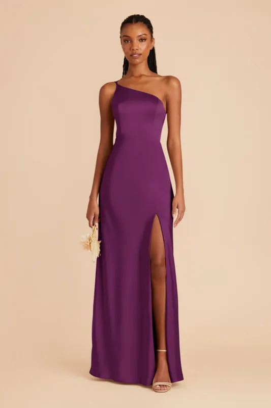 Kensie Matte Satin Dress - Fig sold by Birdy Grey