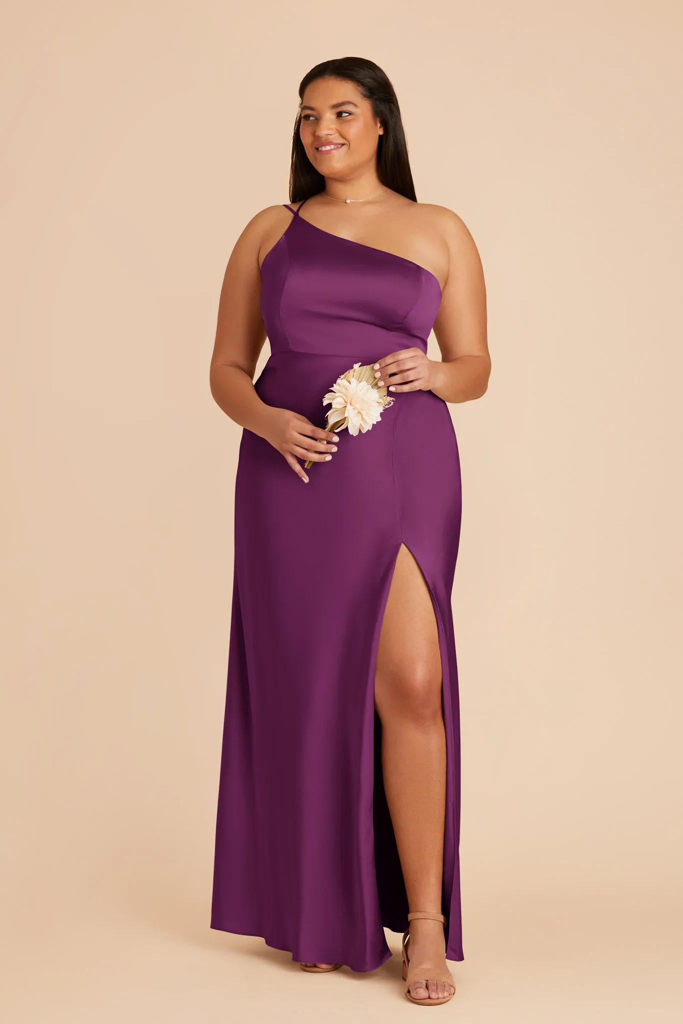 Kensie Matte Satin Dress - Fig sold by Birdy Grey product image thumbnail 2