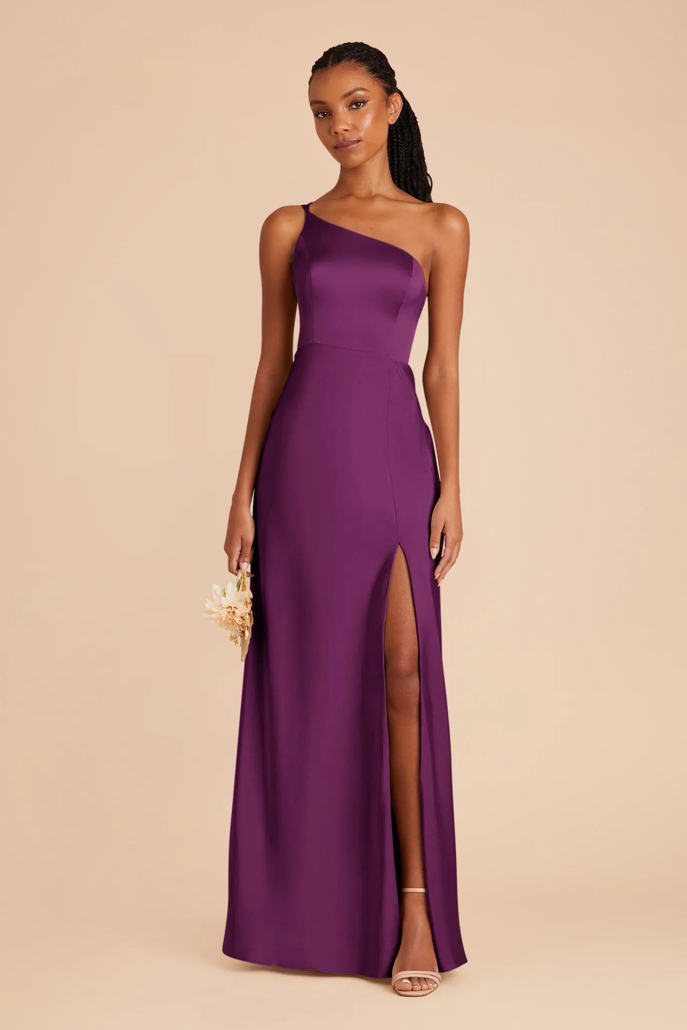 Kensie Matte Satin Dress - Fig sold by Birdy Grey product image thumbnail 3