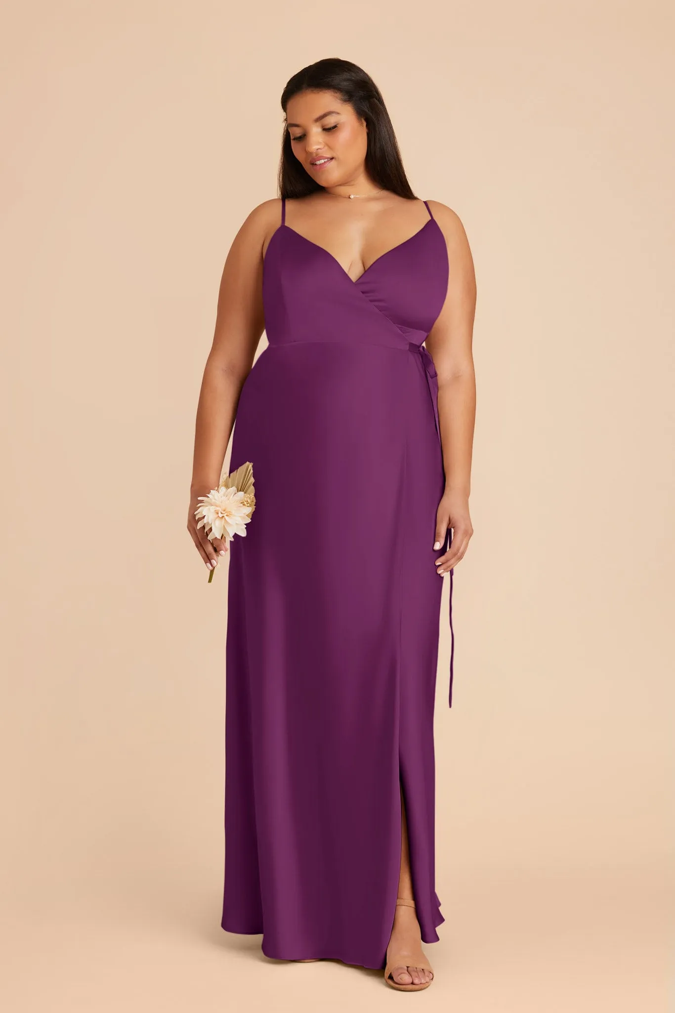 Cindy Matte Satin Dress - Fig sold by Birdy Grey product image thumbnail 2