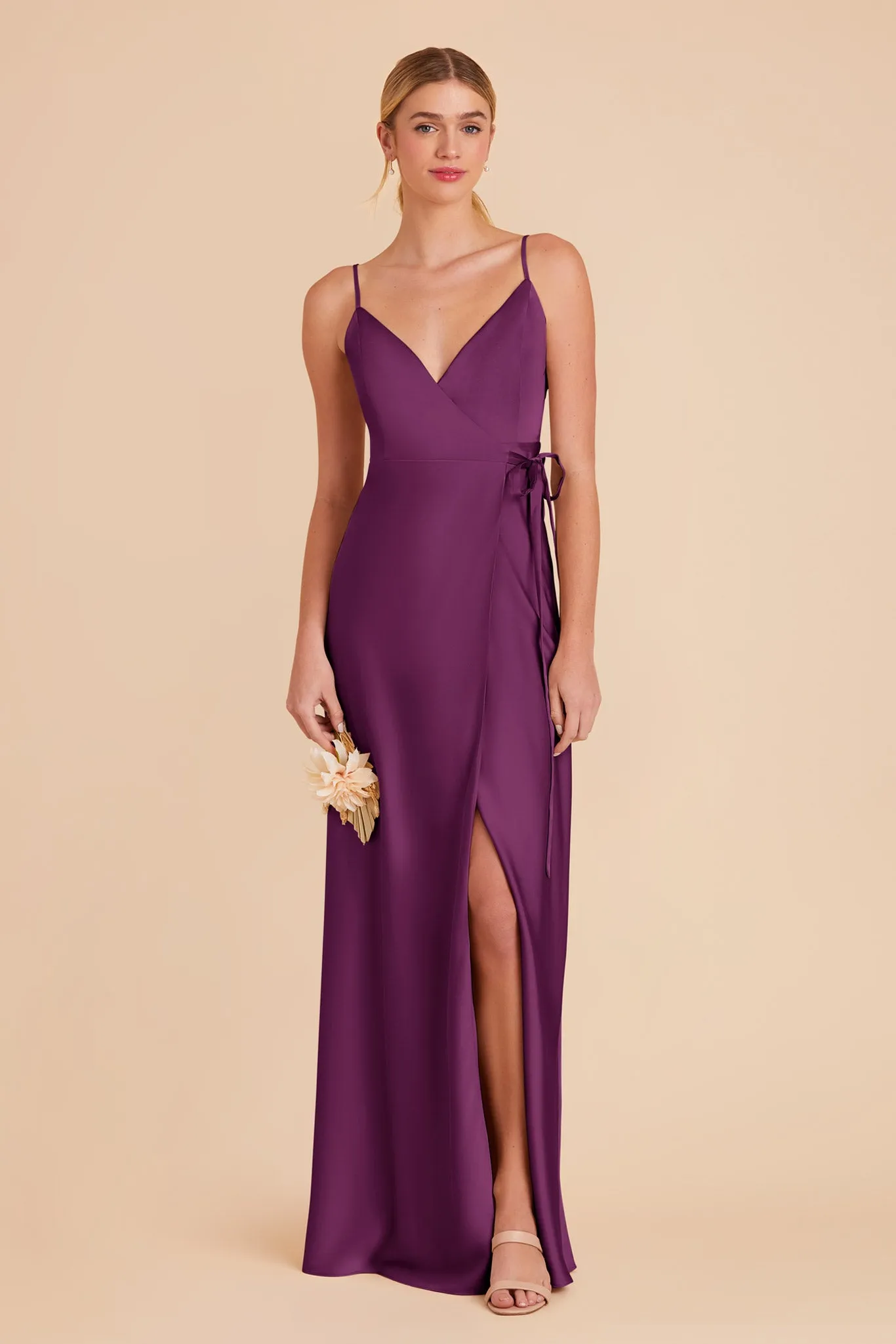 Cindy Matte Satin Dress - Fig sold by Birdy Grey product image thumbnail 3