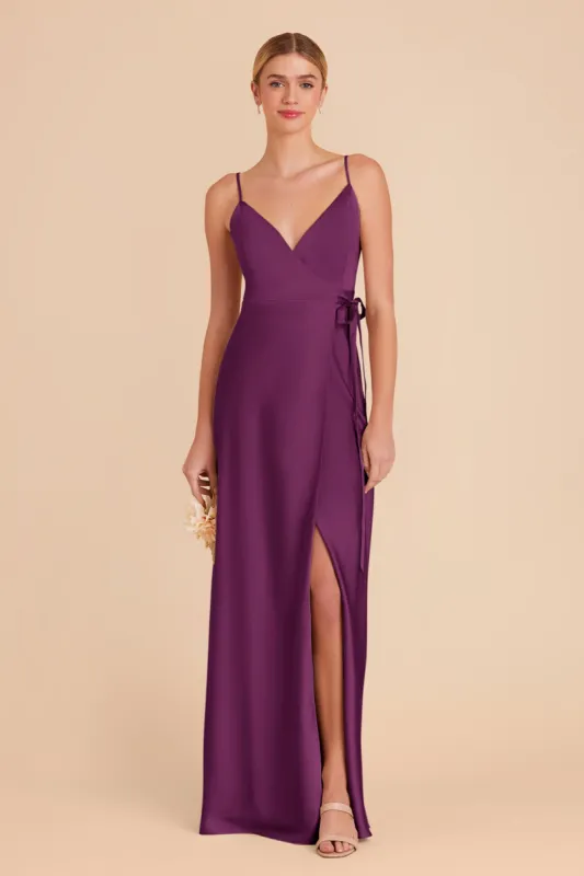 Cindy Matte Satin Dress - Fig sold by Birdy Grey