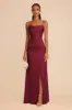 Lydia Matte Satin Dress - Burgundy sold by Birdy Grey
