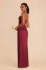 Lydia Matte Satin Dress - Burgundy sold by Birdy Grey