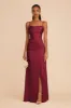 Lydia Matte Satin Dress - Burgundy sold by Birdy Grey