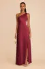 Kira Matte Satin Dress - Burgundy sold by Birdy Grey