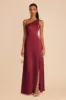 Kira Matte Satin Dress - Burgundy sold by Birdy Grey