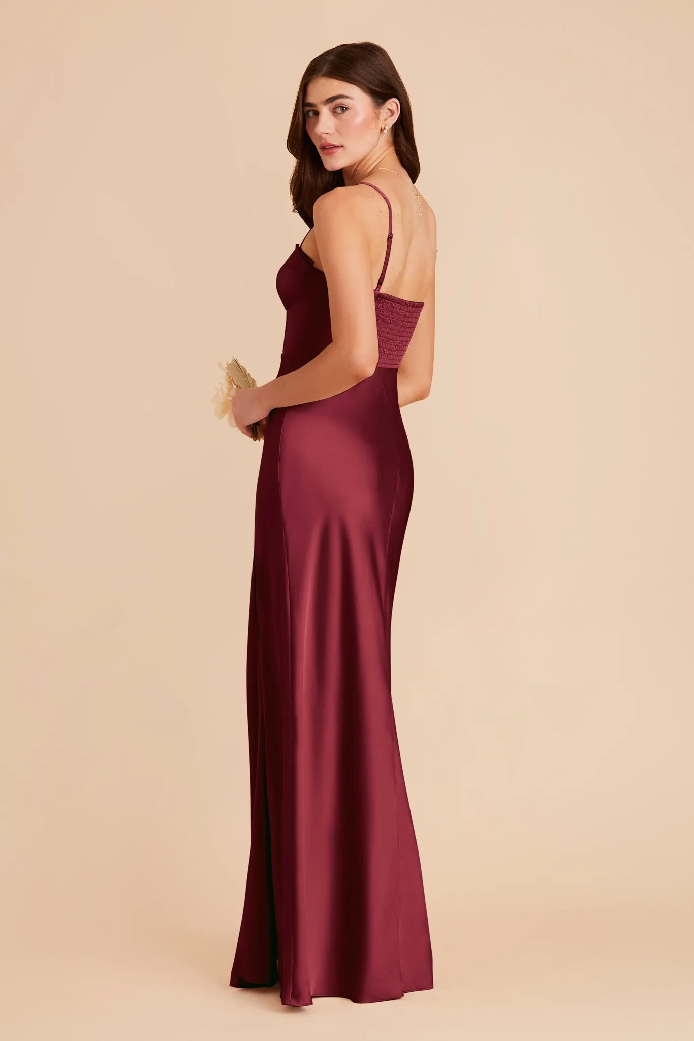 Jessica Matte Satin Dress - Burgundy sold by Birdy Grey product image thumbnail 5