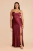 Jessica Matte Satin Dress - Burgundy sold by Birdy Grey