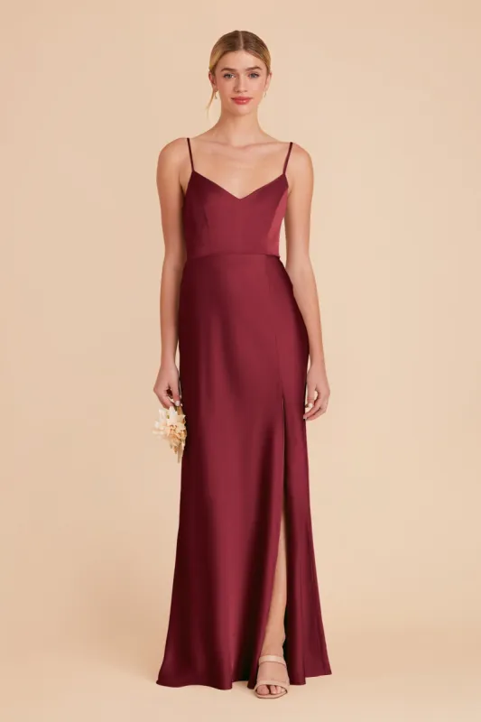 Jay Matte Satin Dress - Burgundy sold by Birdy Grey