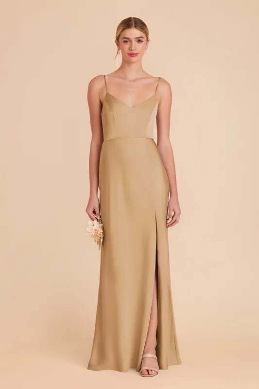 Jay Matte Satin Dress - Yellow Gold sold by Birdy Grey