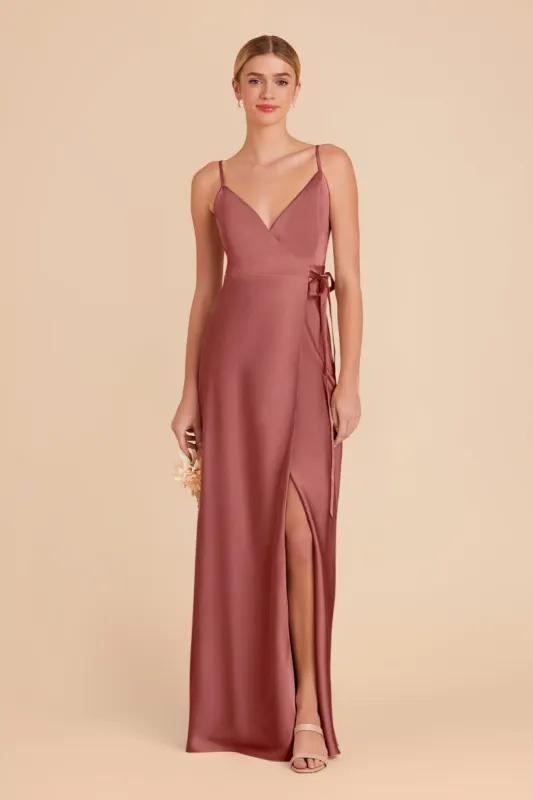 Cindy Matte Satin Dress - Wild Rose sold by Birdy Grey