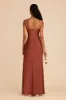 Lisa Long Matte Satin Dress - Auburn sold by Birdy Grey