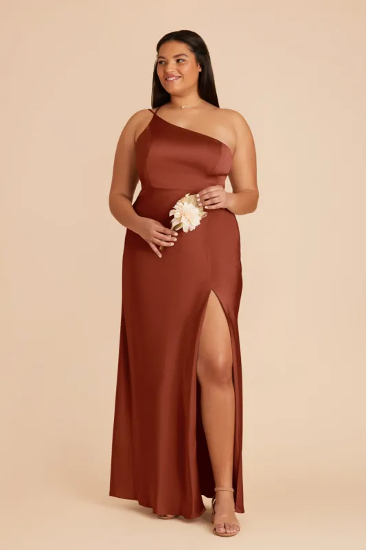 Kensie Matte Satin Dress - Auburn sold by Birdy Grey