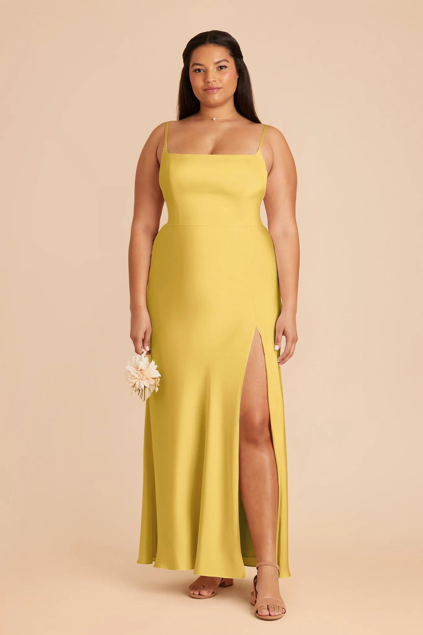 Mai Matte Satin Dress - Sunflower Yellow sold by Birdy Grey product image thumbnail 2