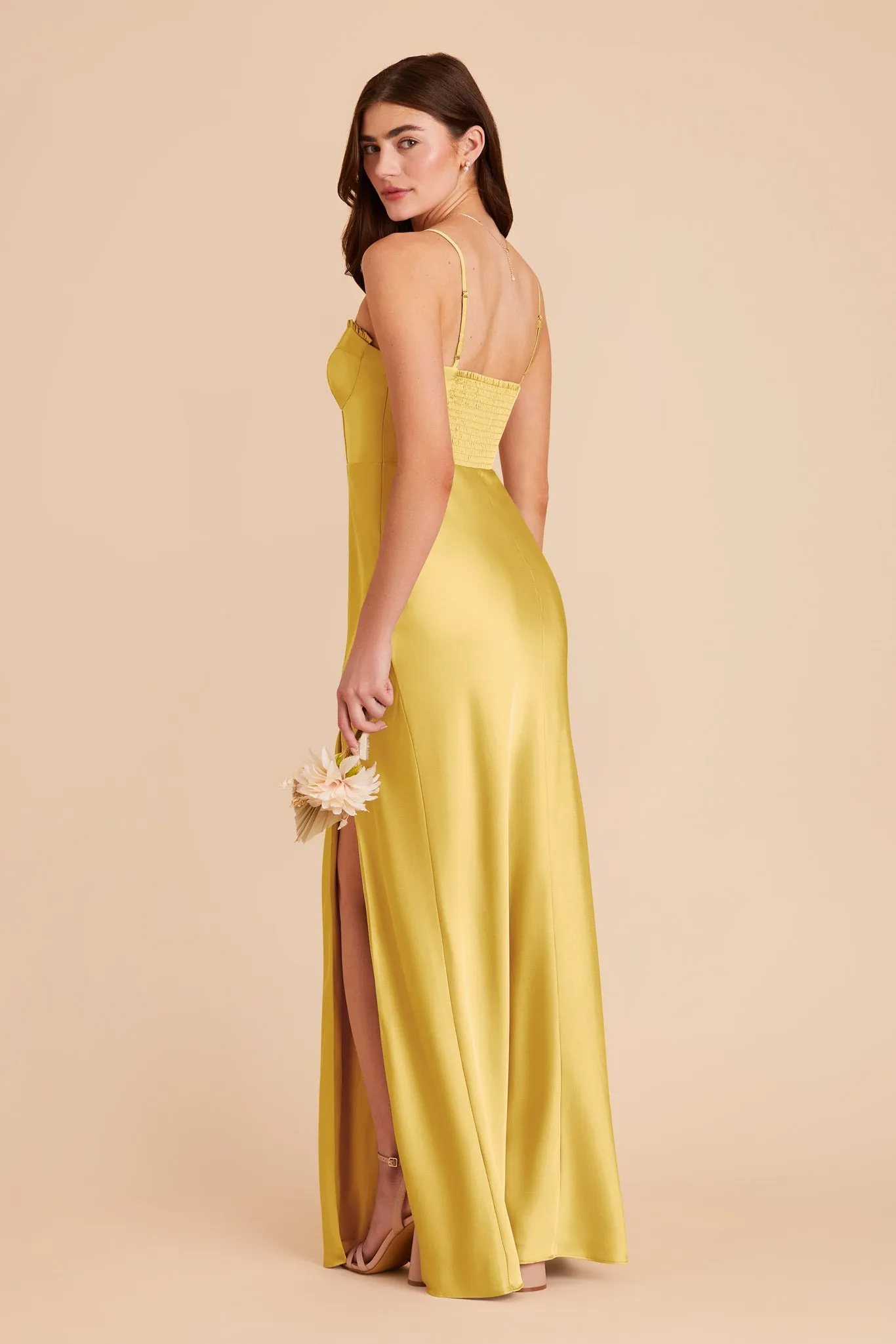 Jessica Matte Satin Dress - Sunflower Yellow sold by Birdy Grey product image thumbnail 4