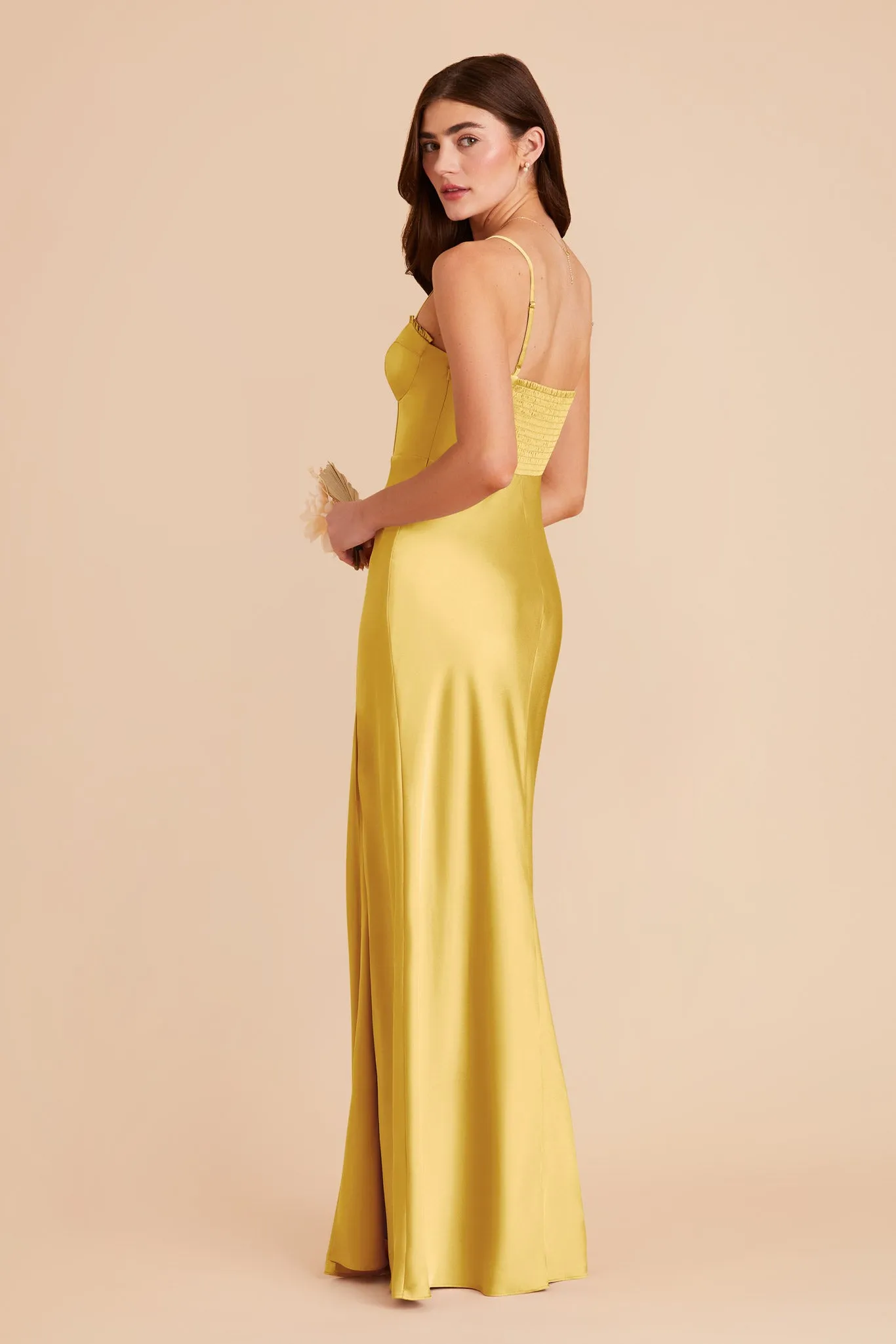 Jessica Matte Satin Dress - Sunflower Yellow sold by Birdy Grey product image thumbnail 5