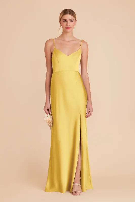Jay Matte Satin Dress - Sunflower Yellow sold by Birdy Grey