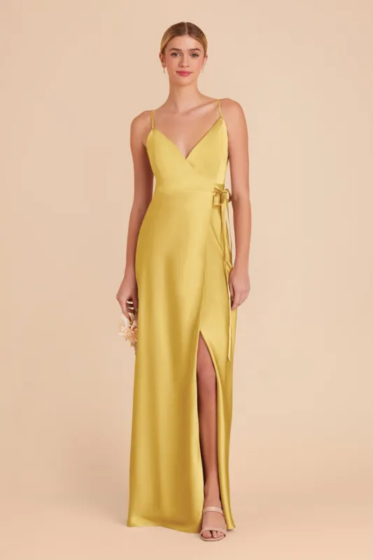 Cindy Matte Satin Dress - Sunflower Yellow sold by Birdy Grey