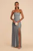 Mia Matte Satin Convertible Dress - Silver sold by Birdy Grey