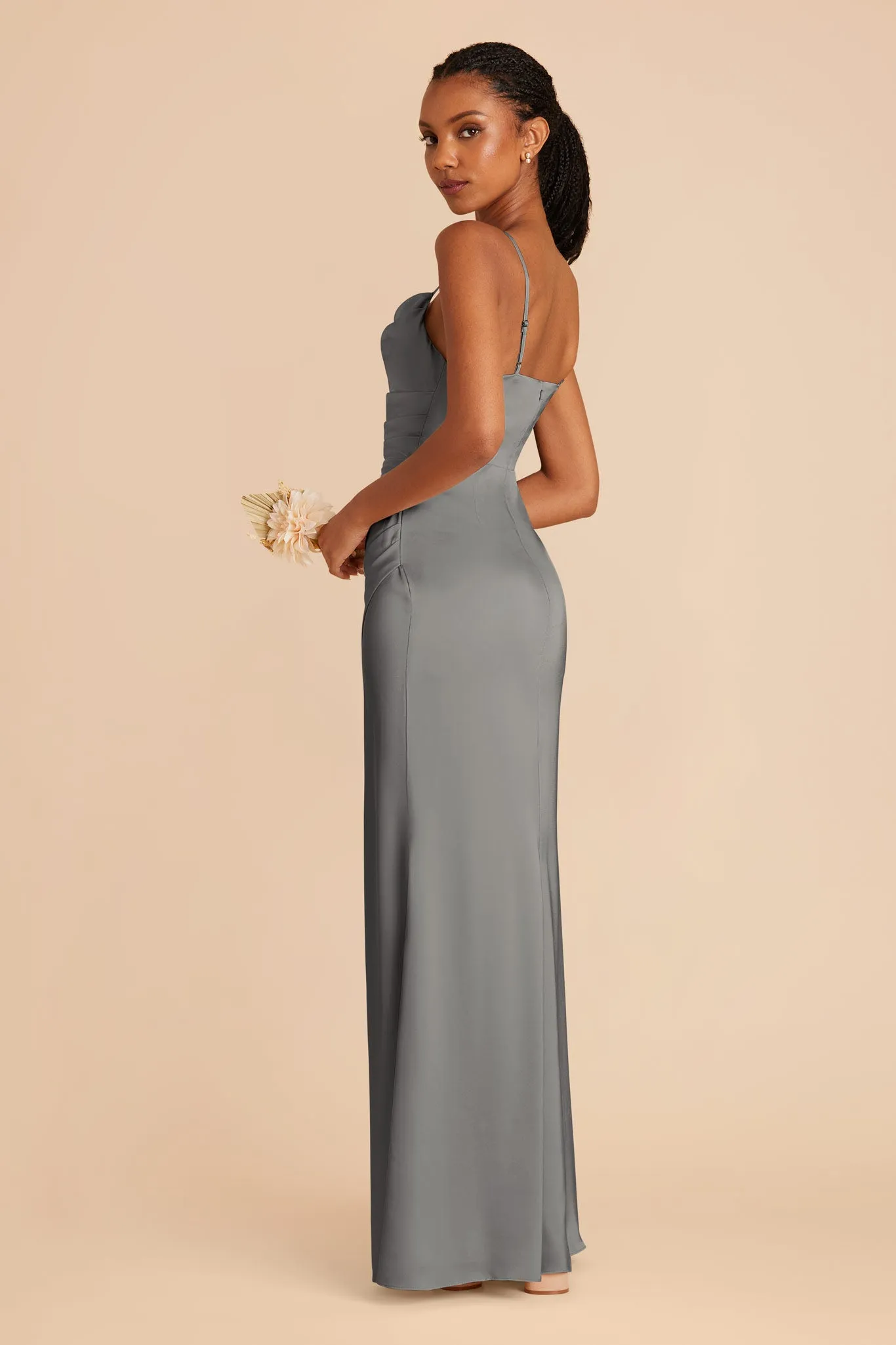 Lydia Matte Satin Dress - Silver sold by Birdy Grey product image thumbnail 5