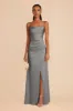 Lydia Matte Satin Dress - Silver sold by Birdy Grey
