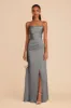 Lydia Matte Satin Dress - Silver sold by Birdy Grey
