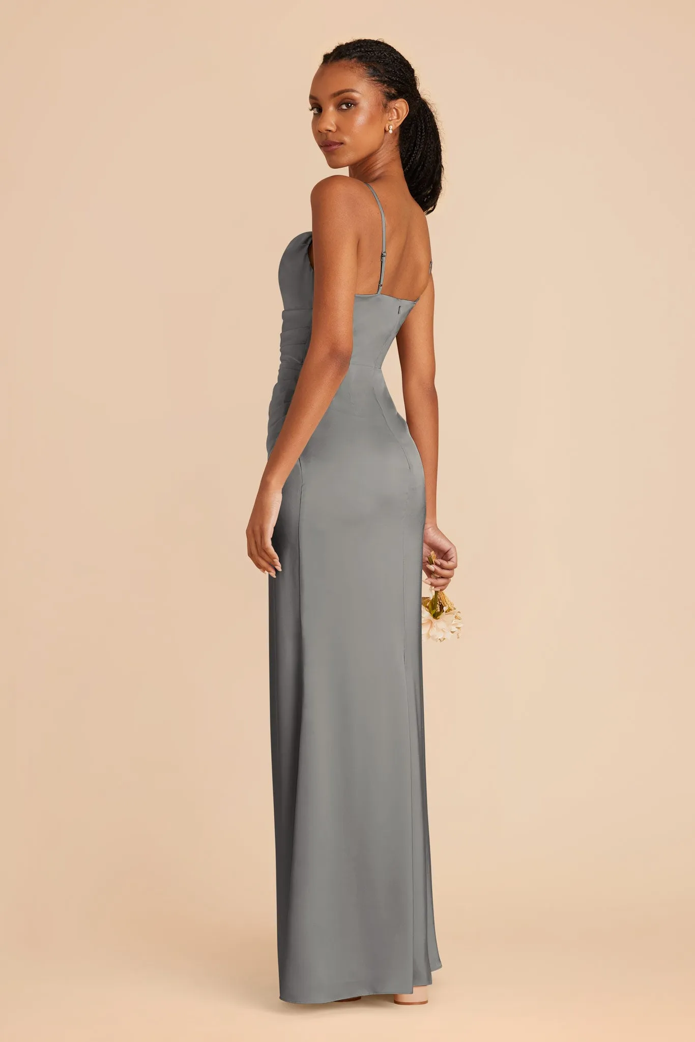 Lydia Matte Satin Dress - Silver sold by Birdy Grey product image thumbnail 4
