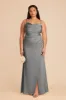 Lydia Matte Satin Dress - Silver sold by Birdy Grey