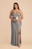 Jessica Matte Satin Dress - Silver sold by Birdy Grey