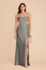Jessica Matte Satin Dress - Silver sold by Birdy Grey