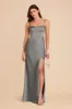 Jessica Matte Satin Dress - Silver sold by Birdy Grey