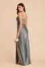 Jessica Matte Satin Dress - Silver sold by Birdy Grey