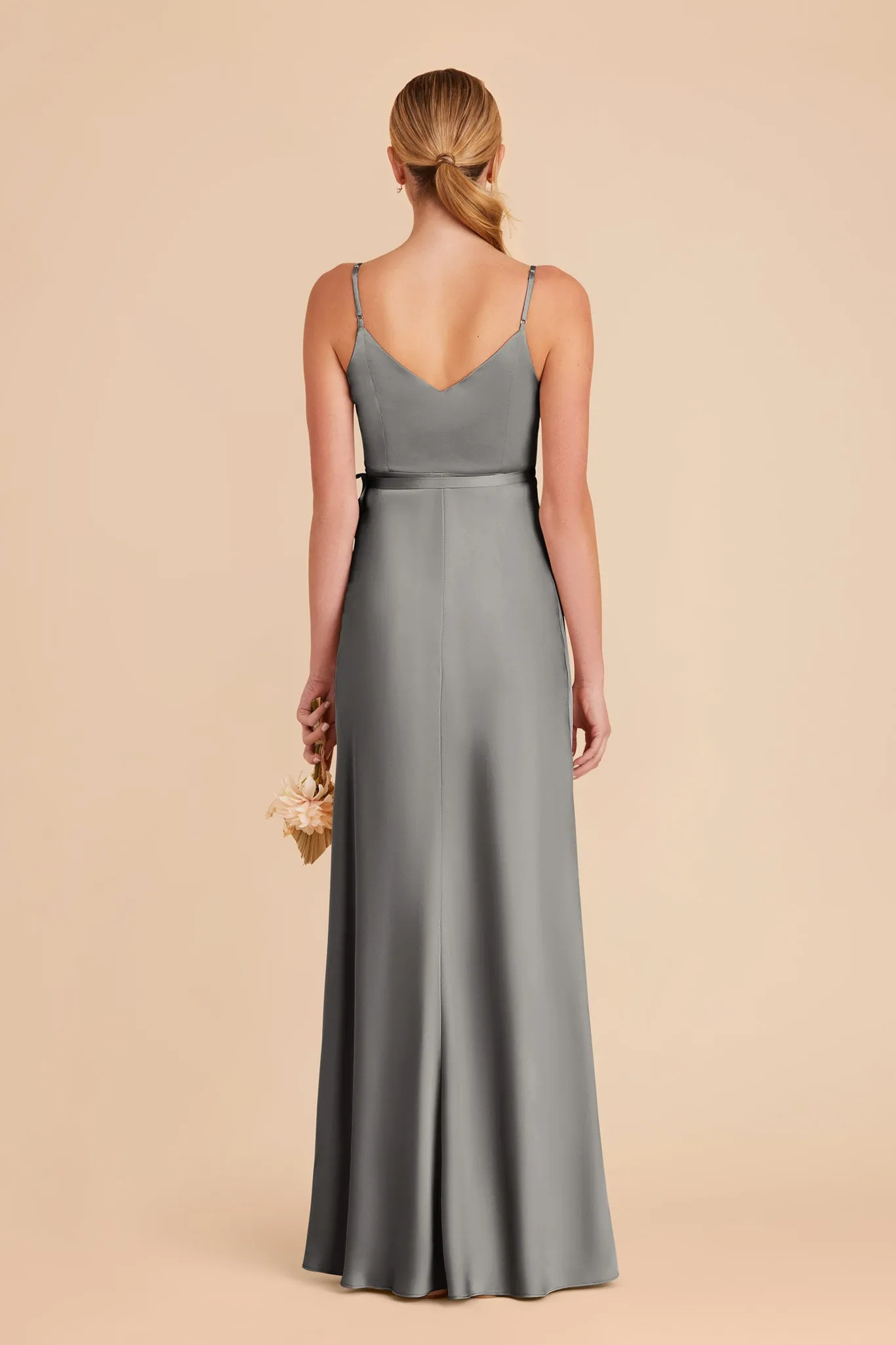 Cindy Matte Satin Dress - Silver sold by Birdy Grey product image thumbnail 5