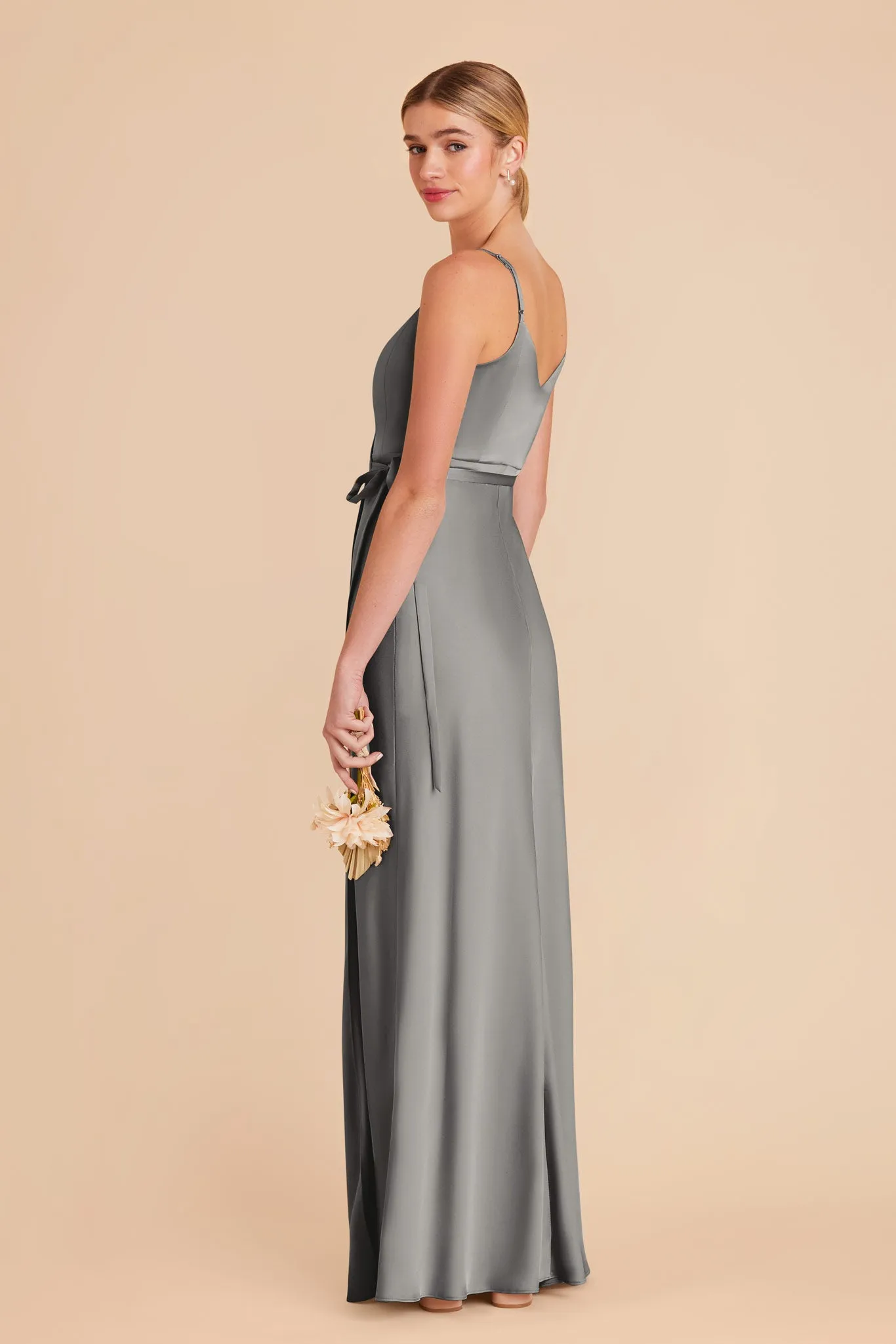 Cindy Matte Satin Dress - Silver sold by Birdy Grey product image thumbnail 4