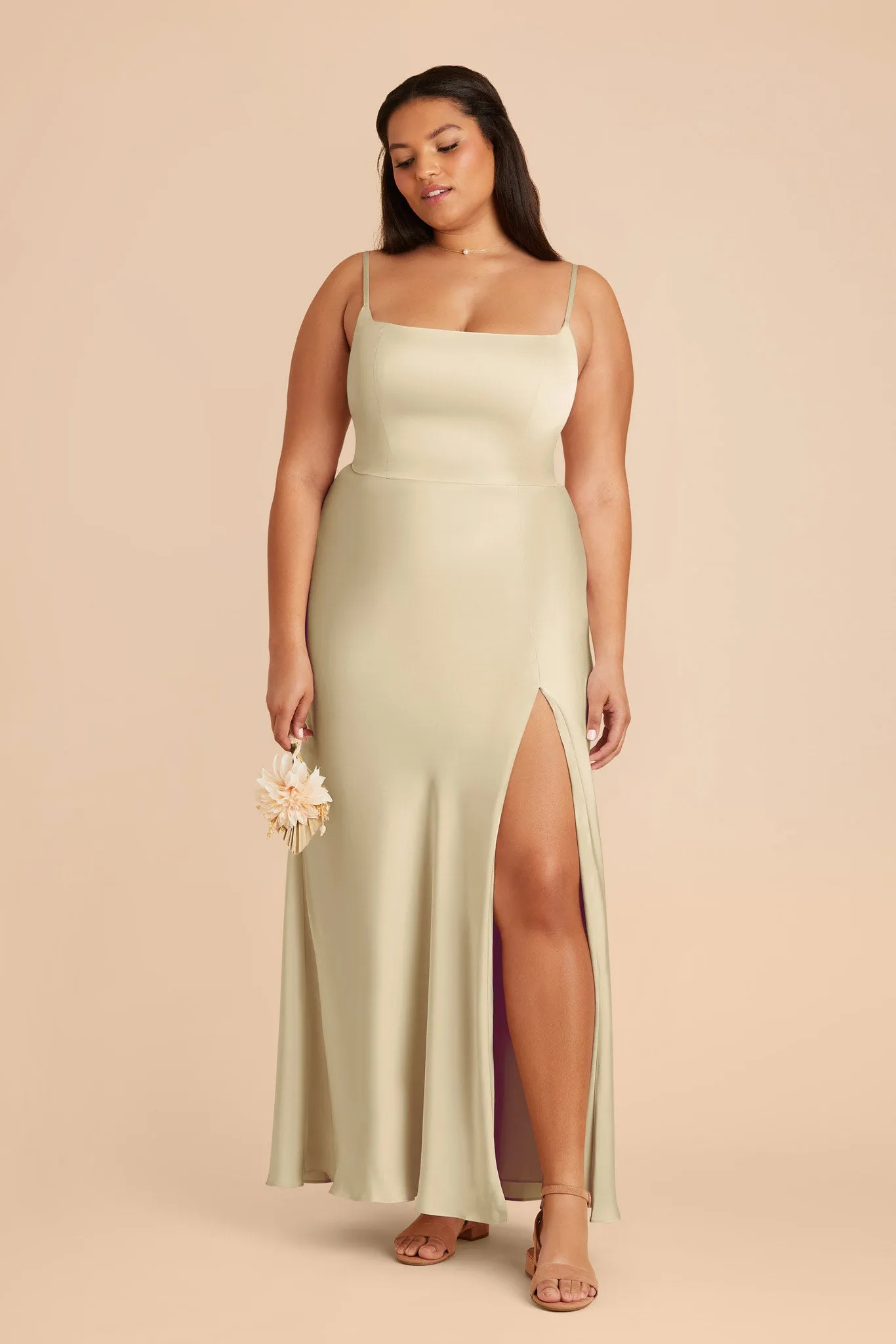 Mai Matte Satin Dress - Prosecco sold by Birdy Grey product image thumbnail 2
