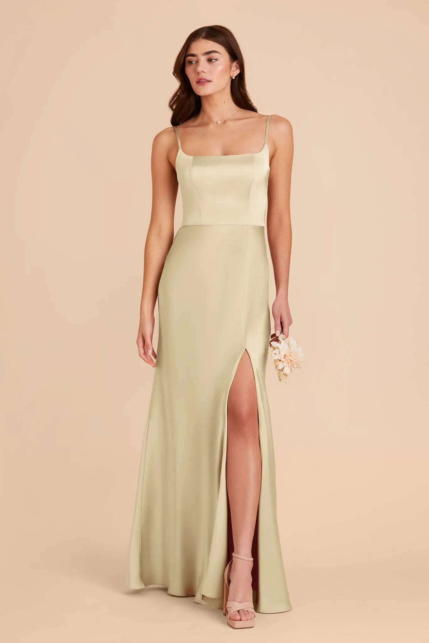 Mai Matte Satin Dress - Prosecco sold by Birdy Grey