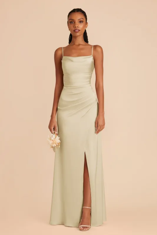 Lydia Matte Satin Dress - Prosecco sold by Birdy Grey