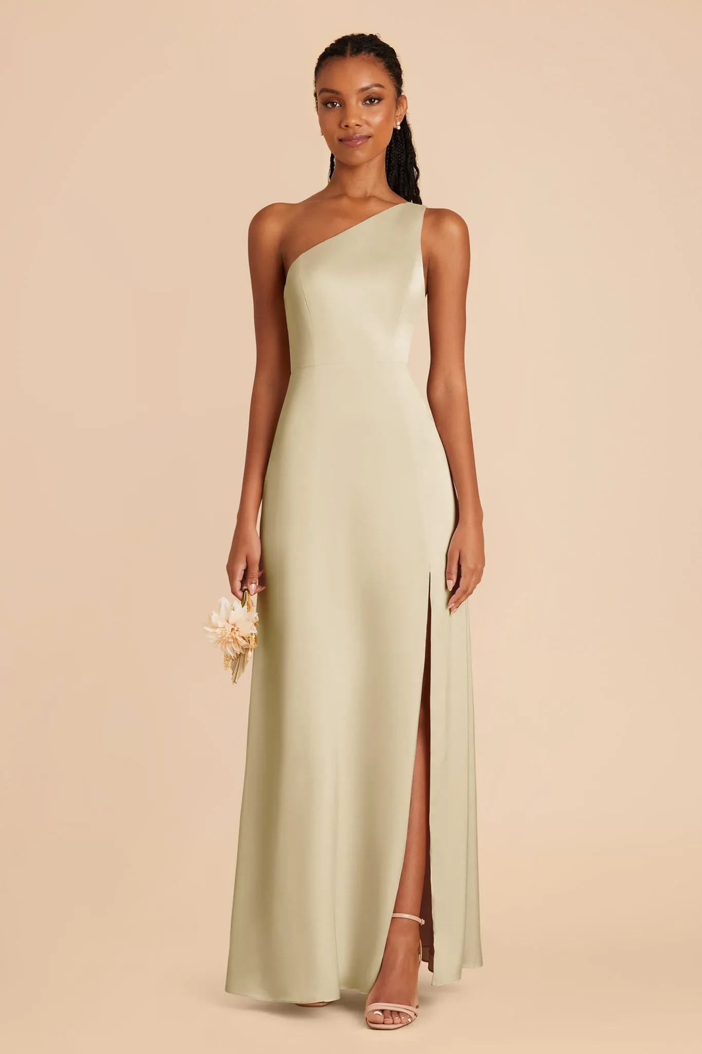 Kira Matte Satin Dress - Prosecco sold by Birdy Grey product image thumbnail 3