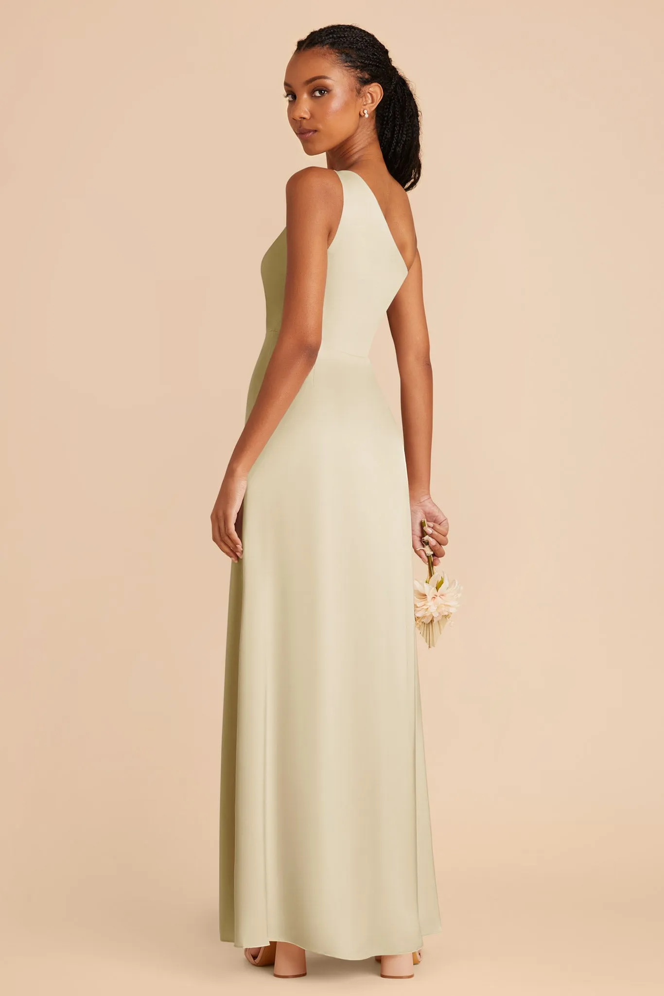 Kira Matte Satin Dress - Prosecco sold by Birdy Grey product image thumbnail 4