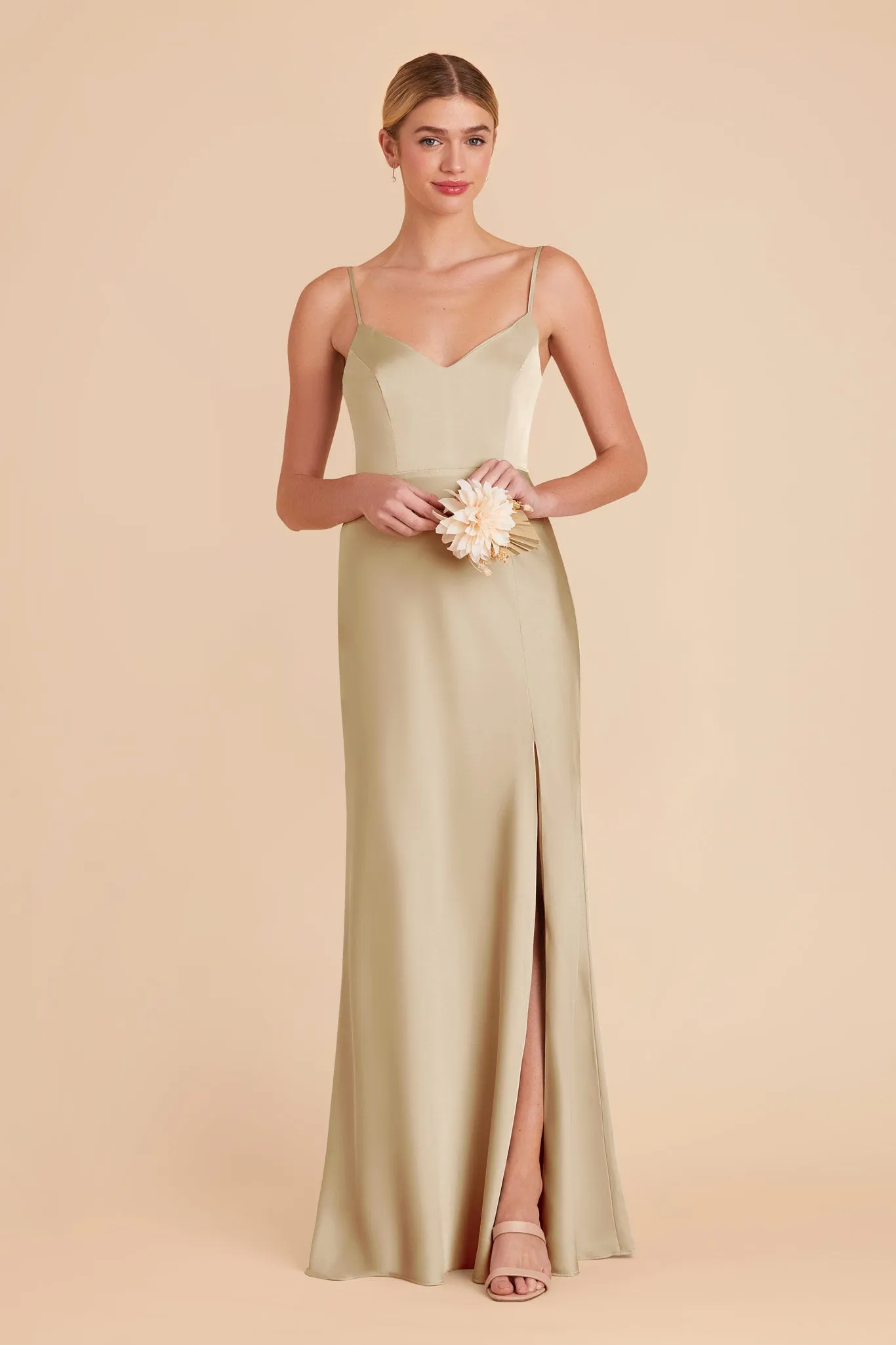 Jay Matte Satin Dress - Prosecco sold by Birdy Grey product image thumbnail 3