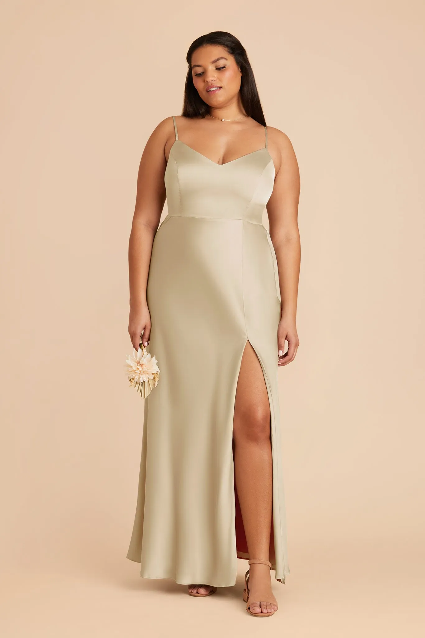 Jay Matte Satin Dress - Prosecco sold by Birdy Grey product image thumbnail 2