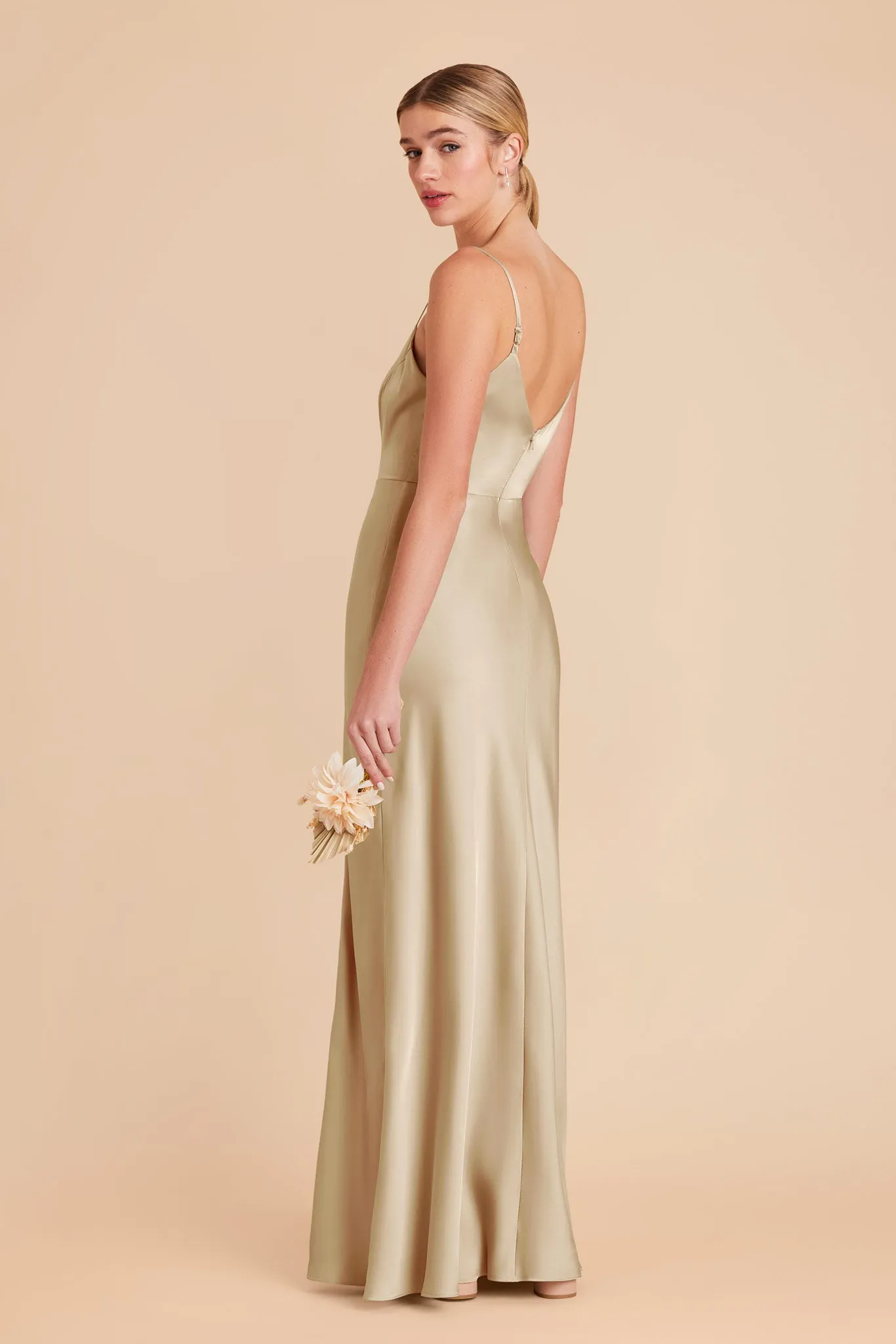 Jay Matte Satin Dress - Prosecco sold by Birdy Grey product image thumbnail 4